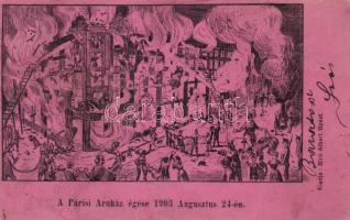 Budapest VI. a Párizsi Nagy Áruház égése 1903. augusztus 24-én (fa)