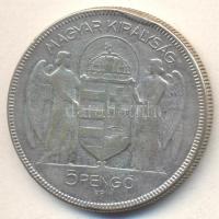 1930. 5P Ag "Horthy-jobbra" T:3