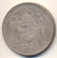 1930. 5P Ag "Horthy-jobbra" T:2- patina