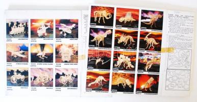 2 db IQ összerakós fa  játék: repülő és triceratops