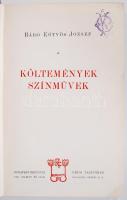 Báró Eötvös József: Költemények és színművek. Bp., 1903, Révai Testvérek. Kiadói egészvászon Gotterm...