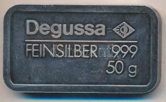 Degussa 50g/0.999 Ag nemesfém tömb