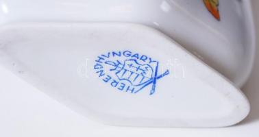 Viktória-mintás kézzel festett jelzett Herendi porcelán fogpiszkálótartó / 
Hand painted Herendi por...