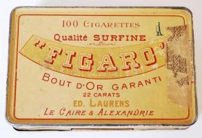 cca 1920 Le Khédive egyiptomi cigarettásdoboz / 
Egyptian cigarette box, 15x10x3,5cm