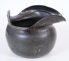 Régi ón kaspó /  Vintage tin flower pot, 20x15cm