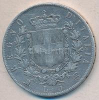 Olaszország 1871M BN 5L Ag "II. Viktor Emánuel" T:2-,3 Italy 1871M BN 5 Lire Ag "Vittorio Emanuele II" C:VF,F