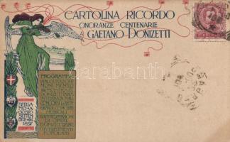 1897 Gaetano Donizetti anniversary, Art Nouveau litho