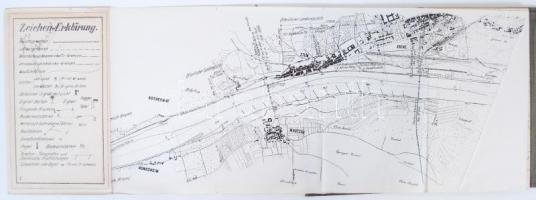 Osztrák Hajózási térkép a Duna osztrák szakaszáról, öt kötetes egy darab hiányzik/ Austrian Danube n...