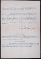 1947 Veress Péter a Nemzeti Parasztpárt elnökének agitáló levele a párt tagjaihoz a választások előt...