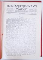 A Természettudományi Közlöny 1937-1942 közötti komplett évfolyamai 6 kötetben