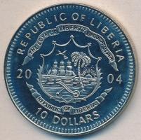 Libéria 2004. 10$ "Szabadság pillanatai-A spanyol armada pusztulása 1588." multicolor T:PP Liberia 2004. 10 Dollars "Moments of Freedom-Destruction of the Spanish fleet 1588." multicolor C:PP