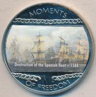 Libéria 2004. 10$ "Szabadság pillanatai-A spanyol armada pusztulása 1588." multicolor T:PP...