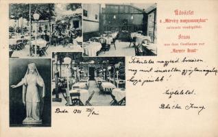 1901 Budapest vendéglő a Márvány Menyasszonyhoz, hosszúcímzéses lap