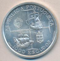 Portugália 1998. 1000Esc Ag "I. Mánuel király, hajók" T:BU Portugal 1998. 1000 Escudos Ag "King Dom Manuel I" C:BU