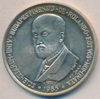 Kelemen Kristóf (1922-) 1985. "MÉE Budapest / Pázmány Péter - Eötvös Lóránd" Ag(0.640)/34,...