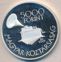 2007. 5000Ft Ag "Kodály Zoltán születésének 125. évfordulója" T:PP