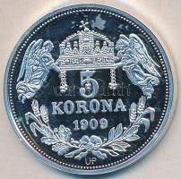 DN &quot;Királyi koronák / 1909 5K - II. Lipót&quot; Ag emlékérem (20g/0.999/38,61mm) T:PP Csak 2000db