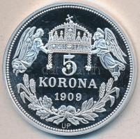 DN &quot;Királyi koronák / 1909 5K - Mátyás&quot; Ag emlékérem (20g/0.999/38,61mm) T:PP Csak 2000db