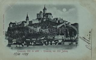 1899 Trencsén castle in the past