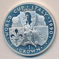 Man-sziget 1990. 1C Ag "Labdarúgó VB-játékosok és címerek" T:PP
Isle of Man 1990. 1 Crown ...