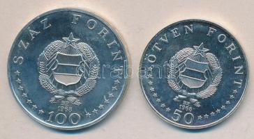 1968. 50Ft Ag + 100Ft Ag "Semmelweis" pár T:BU