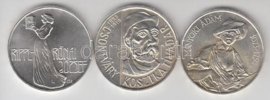 1977. 200Ft Ag 3klf db "Festők II. Mányoki, Rippl-Rónai, Csontváry" sor T:BU