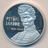 Csúcs Viktória (1934-) / ÁP DN "Petőfi Sándor" Ag(0.925)/16.16g emlékérem (32mm) T:PP