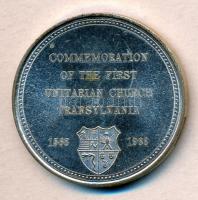 Erdély 1968. "János Zsigmond-Első unitárius templom Erdélyben" ezüstözött ffém emlékérem T...