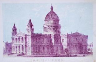 Cca 1880 London leporelló, színezett acélmetszetekkel 39 db, több lap kijár, viseltes állapotban/ Lo...