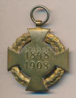 1908. "Katonai Jubileumi Kereszt" mellszalag nélkül T:2-
1908. Diamond Jubilee Cross for t...