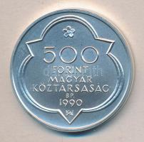 1990. 500Ft Ag "Mátyás király / Buda látképe" T:BU