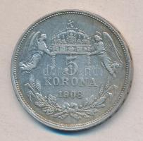 1908. 5K Ag "Ferenc József" T:2-,3