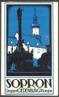 cca 1930 Sopron (Oedenburg): Ungarn - Hongrie. Német nyelvű ismertető fotókkal és egy térképpel Sopron környékéről /  Tourist guide of Sopron