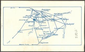 cca 1930 Sopron (Oedenburg): Ungarn - Hongrie. Német nyelvű ismertető fotókkal és egy térképpel Sopr...