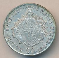 Ausztria/magyar verdejel 1848B 20Kr Ag "V. Ferdinánd" T:2,2-