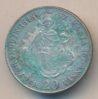 Ausztria/magyar verdejel 1848B 20Kr Ag "V. Ferdinánd" T:1- apró ph