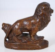 Oroszlán pár, öntött bronz, jelzés nélkül, m:8 cm, h:9 cm