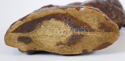 Oroszlán pár, öntött bronz, jelzés nélkül, m:8 cm, h:9 cm