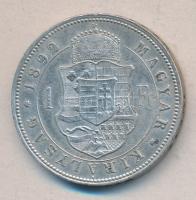 1892KB 1Ft Ag "Fiumei címer" T:1-