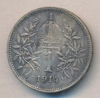 Ausztria 1914. 1K Ag T:2-
Austria 1914. 1 Corona Ag C:VF