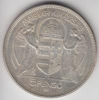 1930. 5P Ag "Horthy-jobbra" T:2