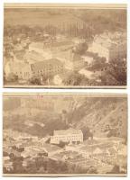 cca 1890 Trencsénteplic 2 db kemányhátú fotó (körbevágott) / 2 vintage photos 9x6 cm