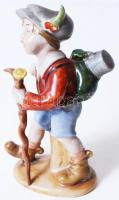 Wagner & Apel Bertram, vándorló fiú, kézzel festett, jelzett, hibátlan, m:13 cm