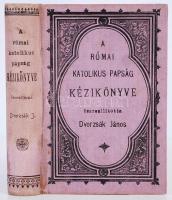 A római katolikus papság kézikönyve. Összeáll. Dvorzsák János. Bp., 1908, Müller K. Kiadói festett egészvászon kötésben Pausz Gyula könyvkötészetéből