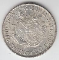 Ausztria/magyar verdejel 1848B 20Kr Ag "V. Ferdinánd" T:1- folt