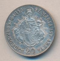 1848KB 20Kr Ag "V. Ferdinánd / Madonna" T:2