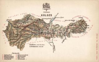 Kolozs county map