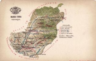 Maros-Torda county map (EM)