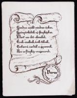 Veres fotó reklámfüzet, benne híres emberek gyermekeinek fotóival 10 lapos leporello