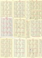 Kártyanaptár 1966-1968, összesen:12 db